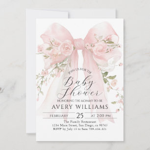 Convite Arco Floral Elegante Flower Girl Chá de fraldas