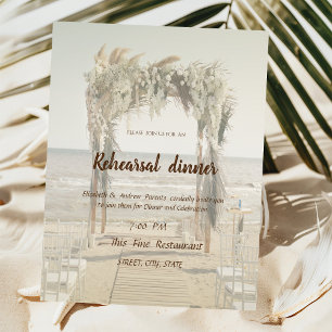 Convite Arco Floral para Casamento na Praia Jantar de Ensa