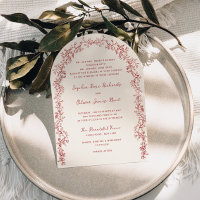 Arco Floral Vintage Vermelho Rústico Casamento