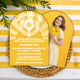 Convite Arco Fotográfico do Chá de panela de Pickleball Re