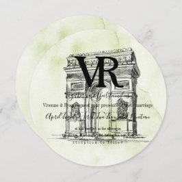 Convite Arco francês redondo