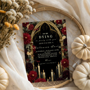 Convite Arco Gótico de Velas de Halloween