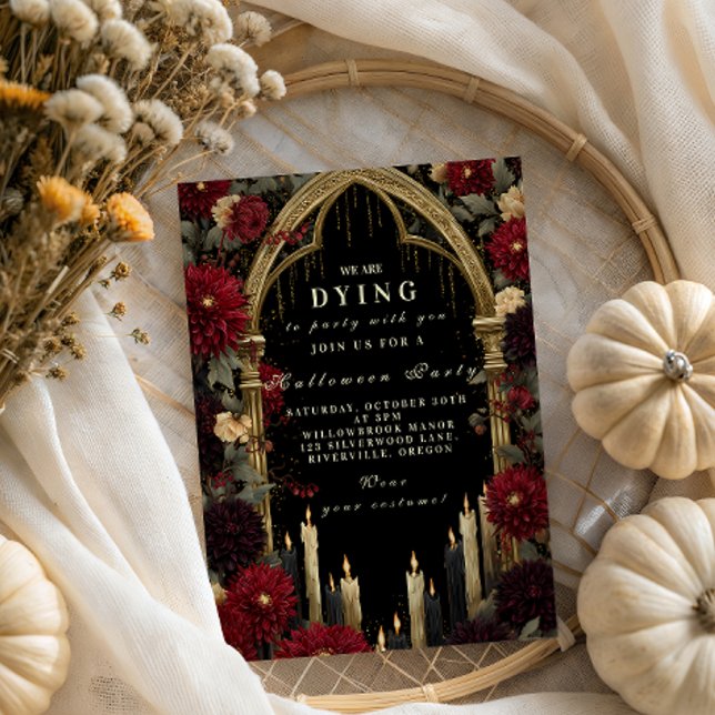 Convite Arco Gótico de Velas de Halloween (Criador carregado)