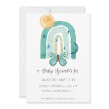 Arco-Íris Boho Aquarela Moderna Teto Azul Lua