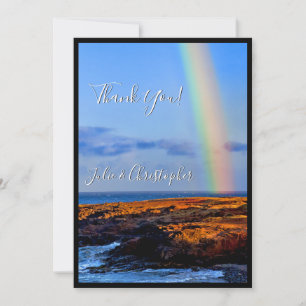 Convite Arco-Íris de Amor e Felicidade, Casamento, Obrigad