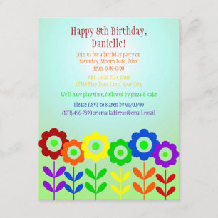 Convite Arco-íris do jardim