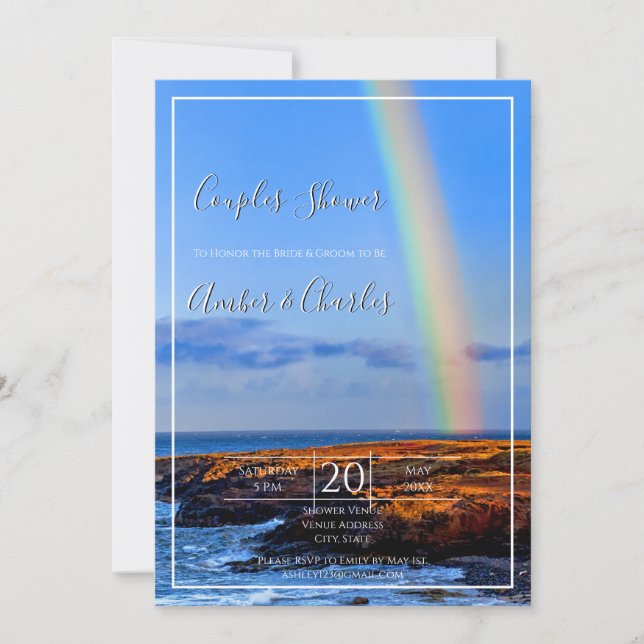 Convite Arco-Íris, Esperança e Felicidade, Chá de Casais d (Frente)
