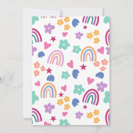 Convite Arco-íris Fofo