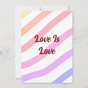 Convite Arco-íris listras coloridas amor pastel é orgulho
