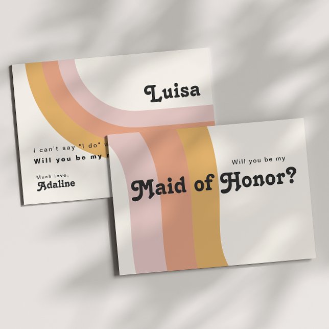 Convite Arco-Íris Retroativo Moderno | Placa de Proposta d (Criador carregado)