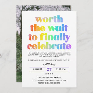 Convite Arco-Íris vale a Celebração do Casamento Sequencia