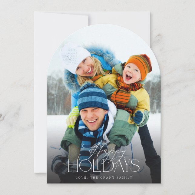 Convite Arco Minimalista de Feriados Felizes (Frente)