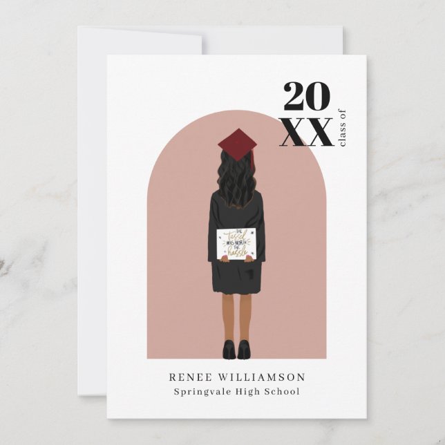 Convite Arco Moderno O Tassel Valia Festa de formatura (Frente)