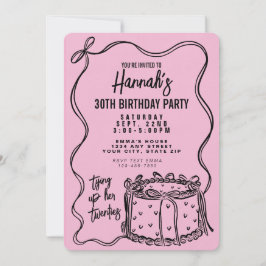 Convite Arco Negra Amarrando A aniversário de 30 anos Dos