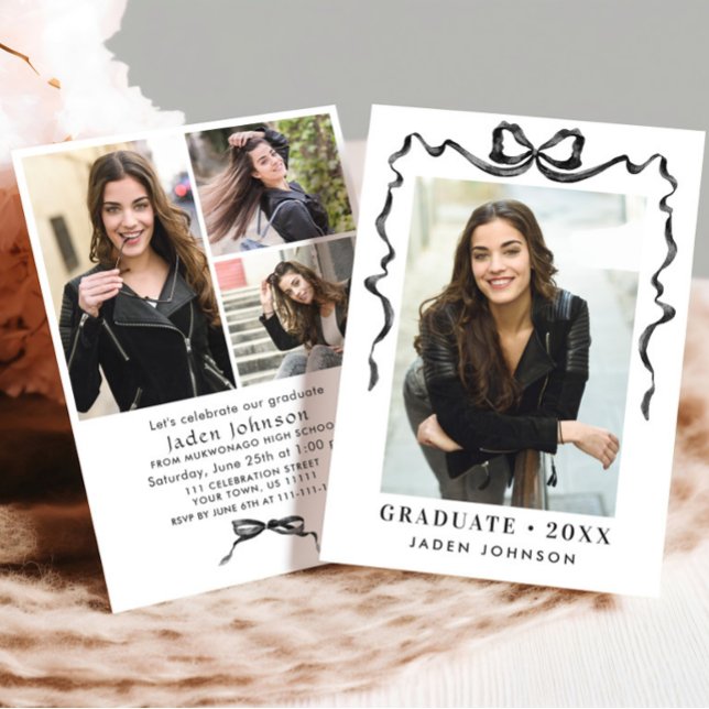 Convite Arco neutro de tendência Festa de formatura de fit (Criador carregado)