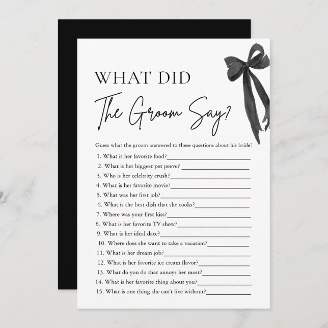 Convite Arco O Que O Grupo Disse Jogo Do Chá de panela (Frente/Verso)