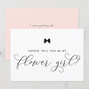 Convite Arco Parisiense Preto Você Será Minha Dama de Flor