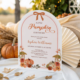 Convite Arco  Pequeno Chá de fraldas de Abóbora