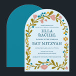Convite Arco Personalizado Desenho Frio Wreath Bat Mitzvah<br><div class="desc">Cartão perfeito para anunciar um bar mitzvah, bat mitzvah ou outra celebração judaica! Mão fez arte para você! TOTALMENTE PERSONALIZÁVEL! Clique em "Personalizar" acima para editar o texto. Clique em "editar usando a ferramenta design" para ajustar as fontes, cores e posicionamentos. Você também pode mudar facilmente o estilo da placa...</div>