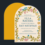 Convite Arco Personalizado Desenho Frio Wreath Bat Mitzvah<br><div class="desc">Cartão perfeito para anunciar um bar mitzvah, bat mitzvah ou outra celebração judaica! Mão fez arte para você! TOTALMENTE PERSONALIZÁVEL! Clique em "Personalizar" acima para editar o texto. Clique em "editar usando a ferramenta design" para ajustar as fontes, cores e posicionamentos. Você também pode mudar facilmente o estilo da placa...</div>