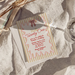 Convite Arco Pintado Pela Mão Alô Vinte e Um Aniversário