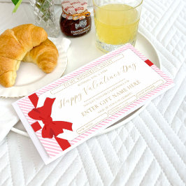 Convite Arco - Placa de Voucher de Presente do Dia de os n