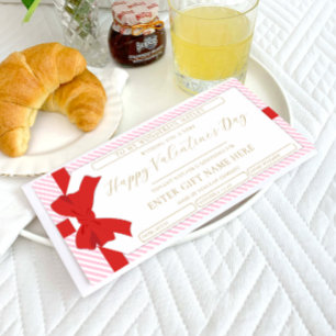 Convite Arco - Placa de Voucher de Presente do Dia de os n