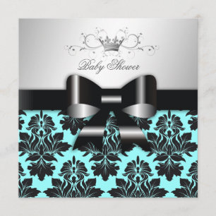 Convite Arco Preto Azul Damask 311-Blackberry  Chá de fra