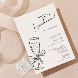 Convite Arco Preto de Champagne Bridal Luncheon
