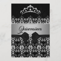 Arco Quinceanera Black Silver Sparkle Diamond Tiar