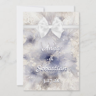 Convite *~ Arco Romance AR26 Flower QR RSVP Casamento