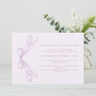 Convite Arco Romântico esboçado   Casamento Francês Lilac