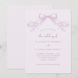 Convite Arco Romântico esboçado   Casamento Lilac De