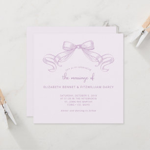 Convite Arco Romântico esboçado   Casamento Lilac De Quadr