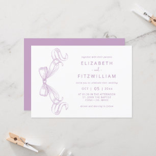Convite Arco Romântico esboçado   Lilac Wedding