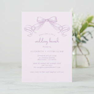 Convite Arco Romântico esboçado Lilac Wedding Brunch
