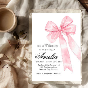 Convite Arco Rosa 1º Aniversário,Elegante menina doce Rosa