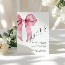 Convite Arco Rosa Alô Chá de fraldas Garota