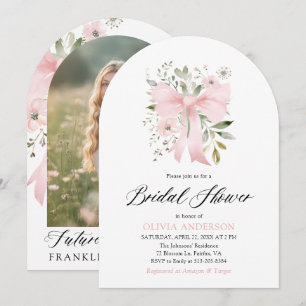 Convite Arco rosa Amor Floral em Chá de panela Bloch