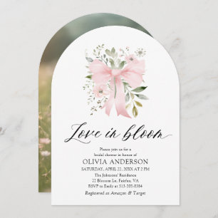 Convite Arco rosa Amor Floral em Chá de panela Bloch