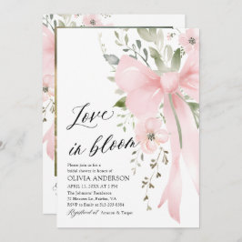 Convite Arco rosa Amor Floral em Chá de panela Bloqueado