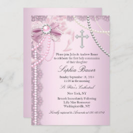 Convite Arco rosa-Bonito, cruz-se pela primeira comuna sag