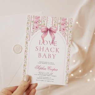 Convite Arco rosa Chá de fraldas Shack