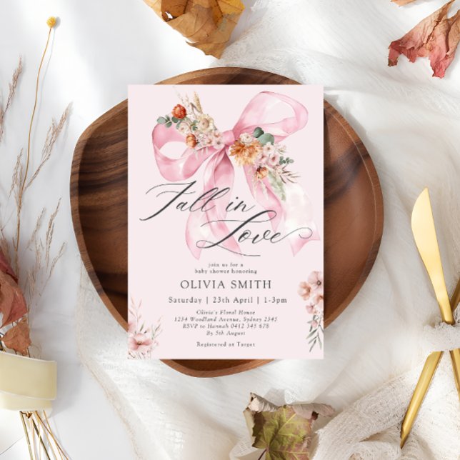 Convite Arco rosa com queda de Chá de fraldas (Criador carregado)