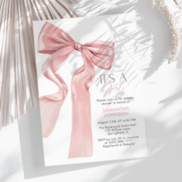 Convite Arco rosa É um Chá de fraldas feminino