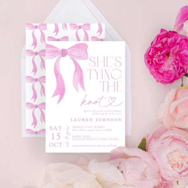 Convite Arco rosa Ela é Chá de panela Casando (Easily personlize this sweet bridal shower invite for the perfect celebration of the bride-to-be!)
