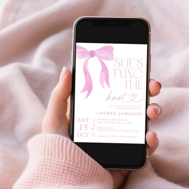 Convite Arco rosa Ela é Chá de panela Casando (Criador carregado)