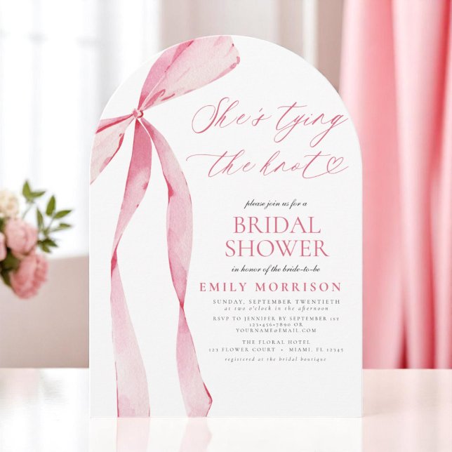 Convite Arco rosa Ela é Chá de panela Casando (Criador carregado)