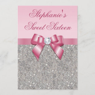 Convite Arco Rosa Elegante das Sequências Silvosas 16 Fau