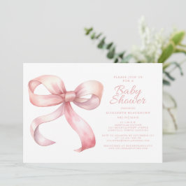 Convite Arco Rosa Elegante Menina Chá Blush